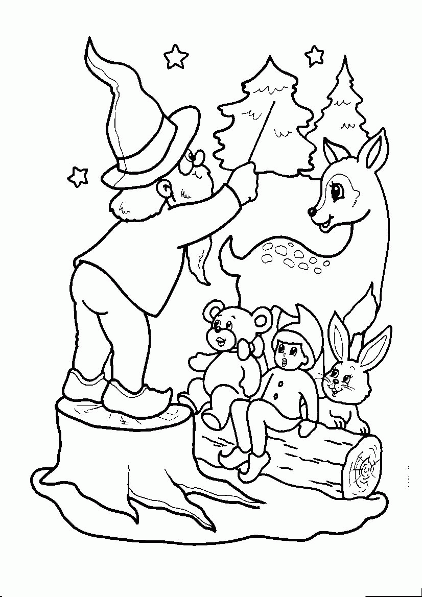 Święty Mikołaj kolorowanki